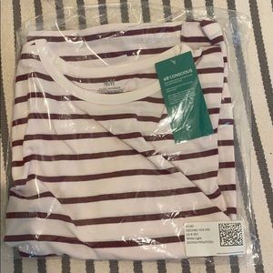 Burgundy striped longsleeve boys shirt